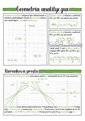 Geometria: Okrąg, Proste i Odcinki w Układzie Współrzędnych - Zadania PDF