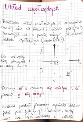 Układ współrzędnych dla klasy 7 i 8 - Dzięki rysunkom i zadaniom PDF!