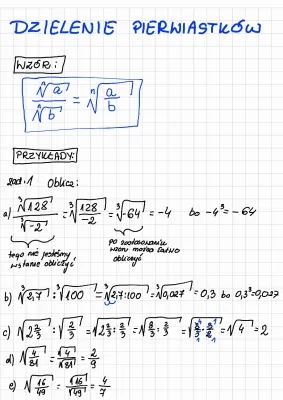 Mnożenie i Dzielenie Pierwiastków - Przykłady i Zadania (klasa 7, 8 i liceum)