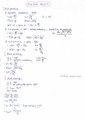 Rzuty w Fizyce - Wzory i Zadania: Rzut Pionowy, Poziomy i Ukośny