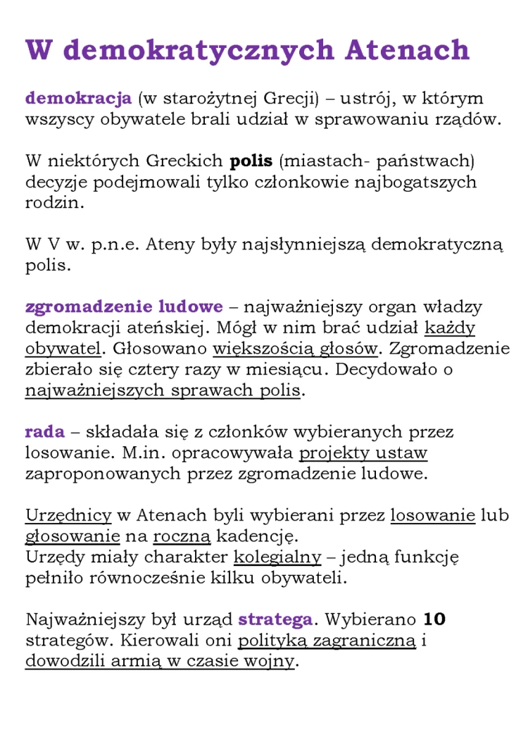 Demokracja ateńska - na czym polegała i wychowanie spartańskie