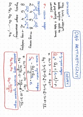 Ciąg Arytmetyczny i Geometryczny Zadania: Wzory, PDF, Matura