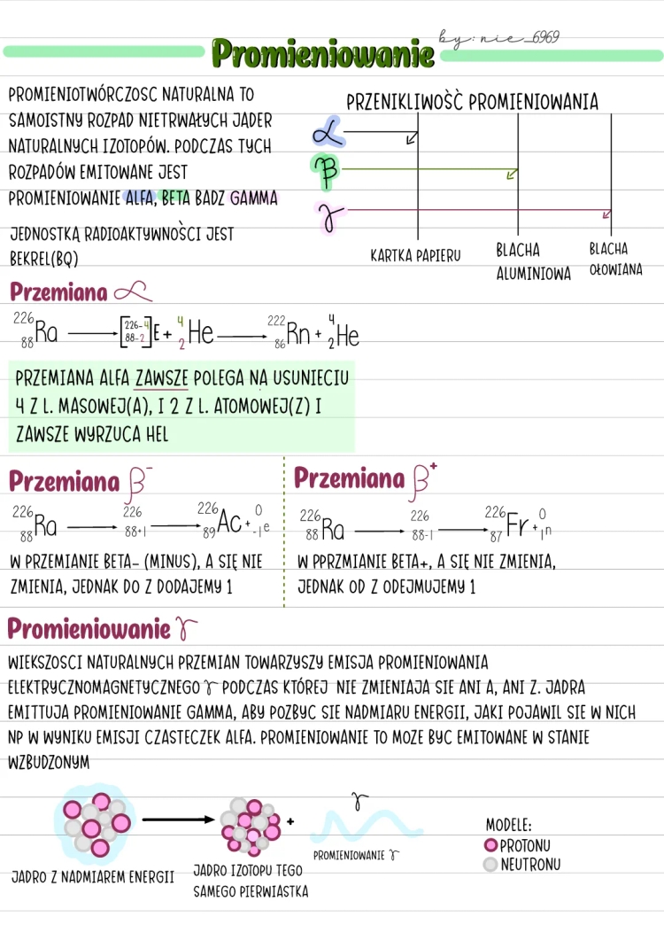 Promieniotwórczość Naturalna: Kto Odkrył i Jak Działa? Izotopy, Rozpad Alfa i Beta, Przykłady