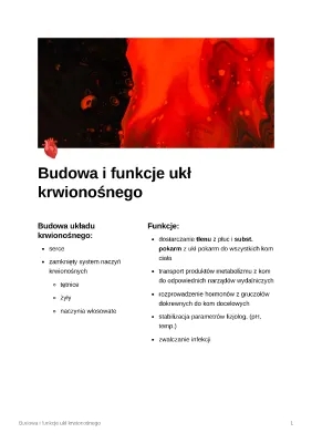 Budowa i Funkcje Układu Krwionośnego - Prezentacja dla Dzieci