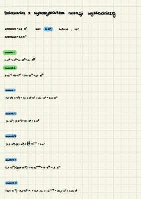 Notacja wykładnicza klasa 7 - Zadania, Przykłady, Kalkulator