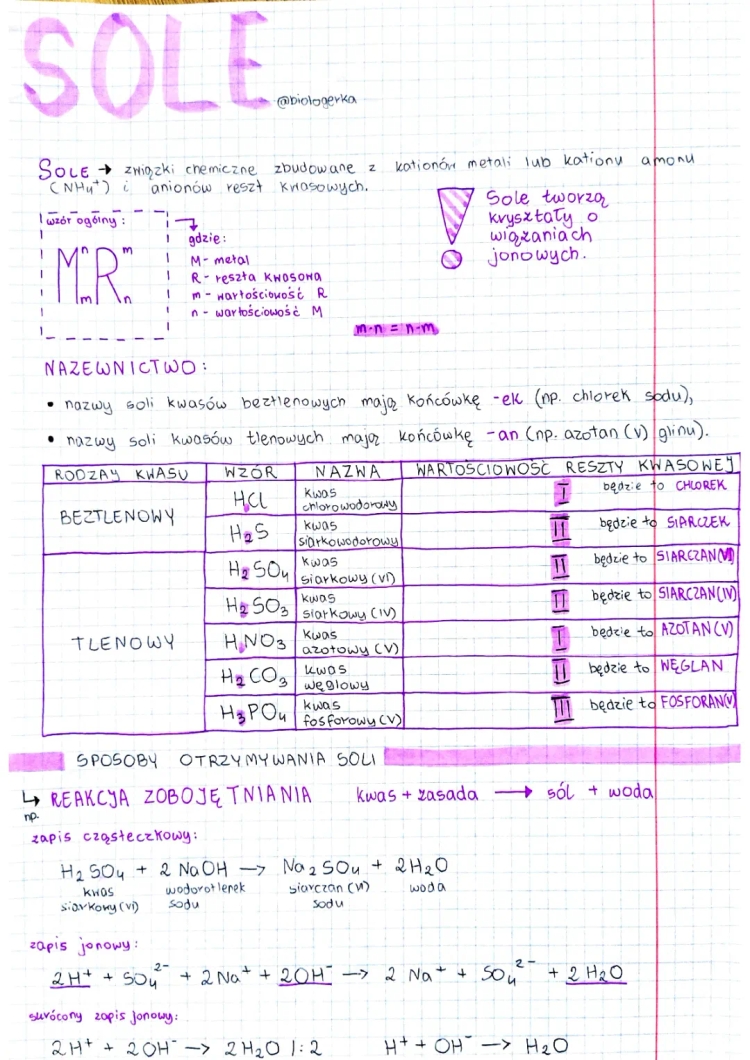 Methods and Examples of Salt Formation for Kids - Grade 8 Chemistry