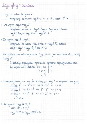 Logarytmy - zadania 1 liceum, PDF i maturalne z rozwiązaniami