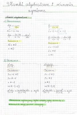 Mnożenie, Dzielenie i Dodawanie Ułamków Algebraicznych | Zadania i Rozwiązania