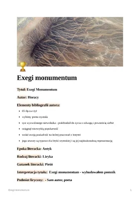 Exegi Monumentum Horacego - Tekst, Streszczenie i Interpretacja