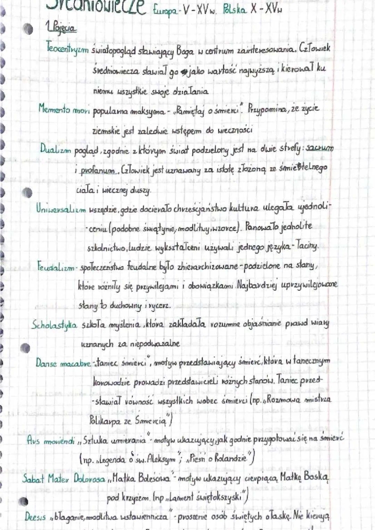 Średniowiecze: Teocentryzm, Dualizm i Wzorce Osobowe