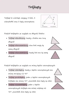 Co trzeba wiedzieć o trójkątach? Rodzaje, cechy i wzory