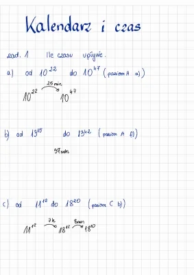 Kalendarz i Czas: Kalkulatory i Obliczenia dla Klasy 2-6