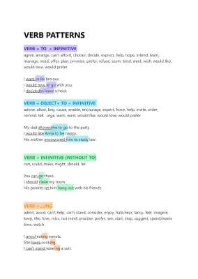 Fun Verb Patterns: Learn Verb + ing or Verb + to Infinitive with Exercises