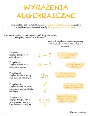 Wyrażenia algebraiczne klasa 7: sprawdzian i zadania pdf