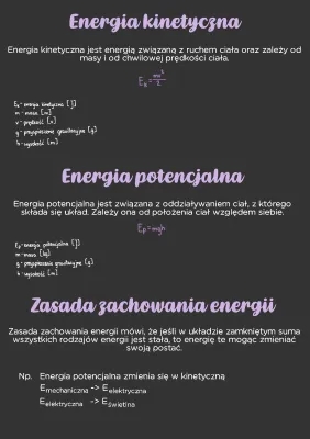 Energia kinetyczna i potencjalna - zadania, wzory i zasada zachowania energii