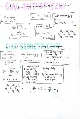 Wzory i Zadania: Ciągi Arytmetyczne i Geometryczne dla Ciebie