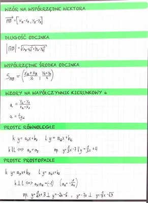 Geometria analityczna: Wzory na wektory i równania okręgów