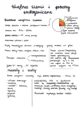 Budowa wnętrza Ziemi i procesy endogeniczne - powtórka