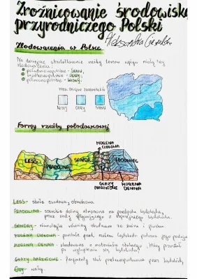 Zróżnicowanie środowiska przyrodniczego w Polsce - sprawdzian 3 liceum