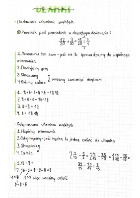 Dodawanie, Odejmowanie, Mnożenie i Dzielenie Ułamków Zwykłych i Dziesiętnych – Klasa 4 i 5