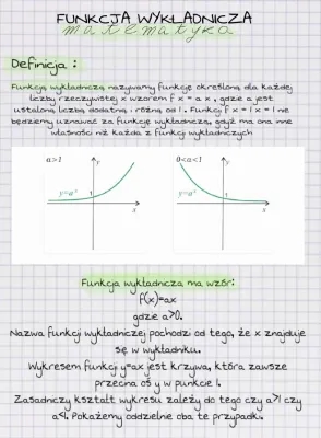 Funkcja Wykładnicza: Definicja, Wzory i Zadania