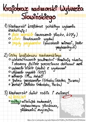 Krajobraz nadmorski Wybrzeża Słowińskiego - Mapa i Ciekawostki dla Klasy 5