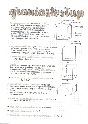 Graniastosłup prosty - definicja, rodzaje, wzory i zadania