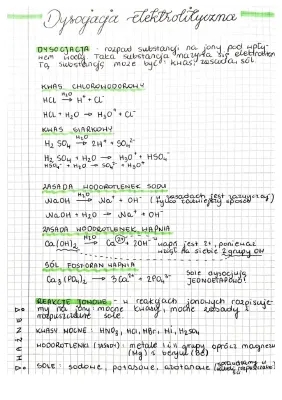 Dysocjacja Elektrolityczna: Przykłady, Zadania i Wzory