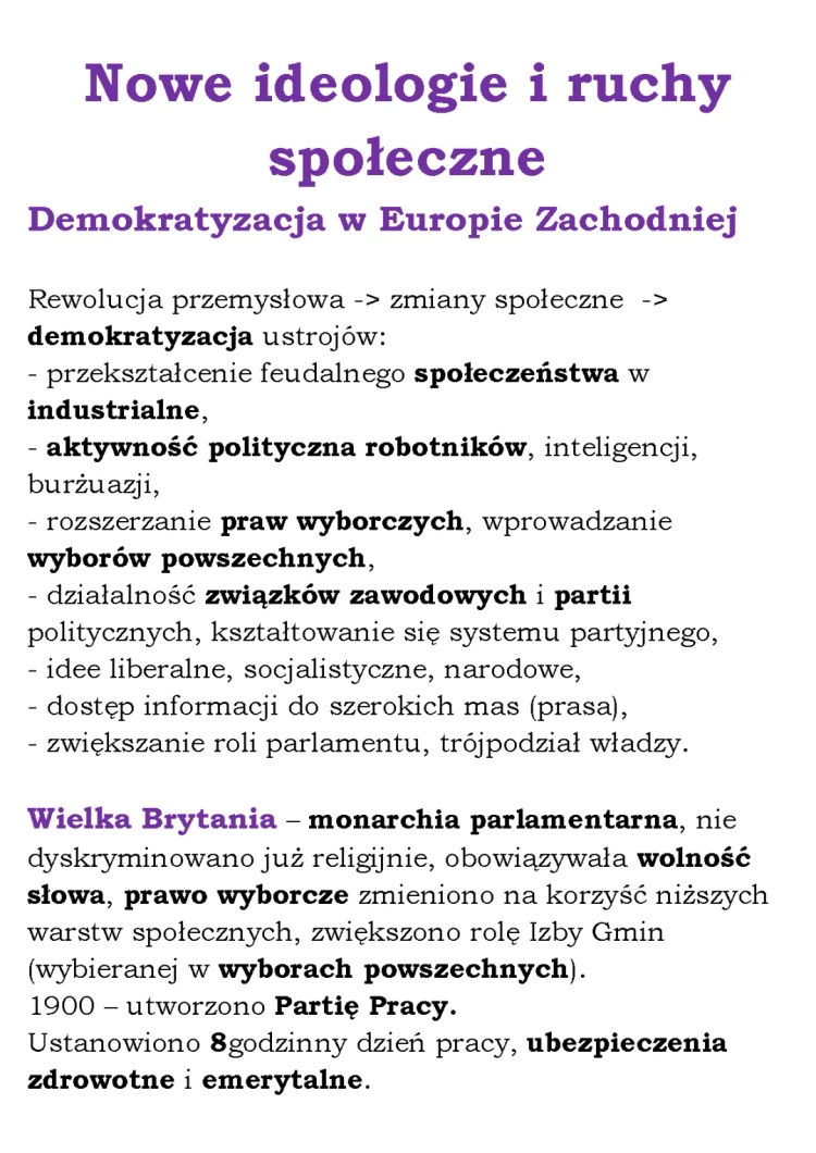 Demokratyzacja Europy i Ruchy Robotnicze w XIX Wieku