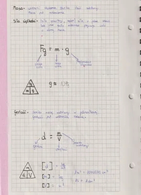 Definicja masy, siła ciężkości i gęstość - Fizyczne wzory i zadania