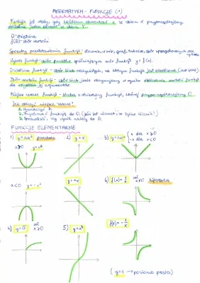 Notatki do matury z matematyki PDF: Funkcje klasa 1 liceum, rodzaje i wzory