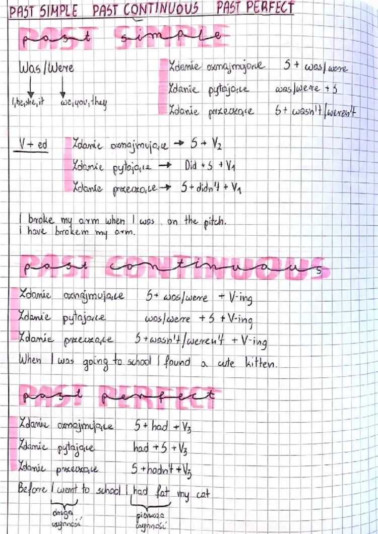 Englische Vergangenheitszeiten: Tabelle und Übungen zu Past Simple, Past Continuous, Past Perfect