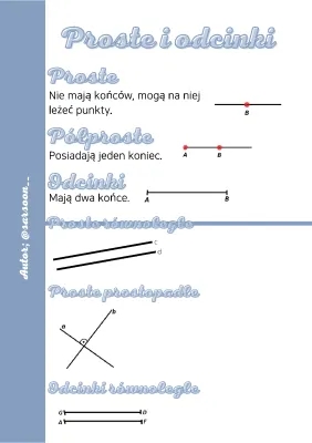 Proste i Odcinki Klasa 7 – Zadania PDF i Karty Pracy