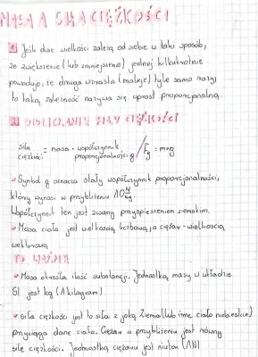 Masa a siła ciężkości klasa 7 - Wzory, zadania i przyspieszenie ziemskie