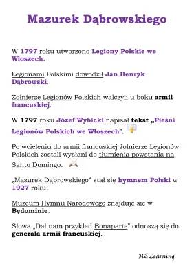 Historia Mazurka Dąbrowskiego: Powstanie, Tekst i Muzeum w Będominie