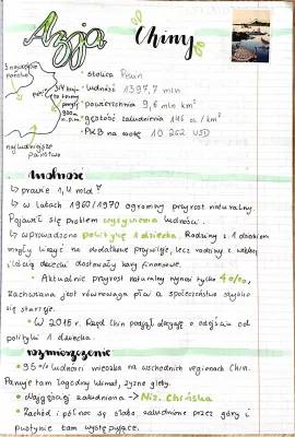Gospodarka Chin 2024 i Polityka jednego dziecka - Geografia kl 8