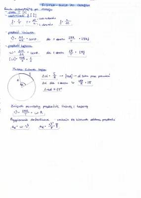 Ruch po okręgu i grawitacja – Sprawdzian, Notatki, Wzory, Zadania