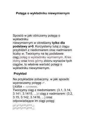 Potęga o różnych rodzajach wykładników - zadania i przykłady