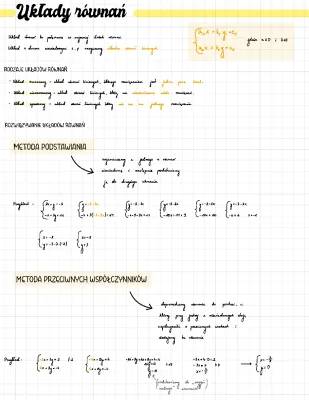 Zadania i Metody Rozwiązywania Układów Równań dla 1 Liceum