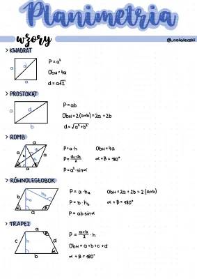 Planimetria i Geometria: Wzory i Zadania dla Młodych Odkrywców