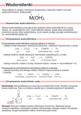 Wodorotlenki: Zadania, Otrzymywanie i Równania dla Klasy 1 Liceum