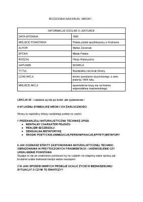 Rozdziobią nas kruki i wrony - interpretacja, symbolizm, testy