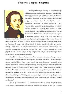 Fryderyk Chopin - Krótka Biografia i Ciekawostki dla Dzieci