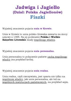 Jadwiga i Jagiełło - Historia i Dynastia Jagiellonów w Polsce