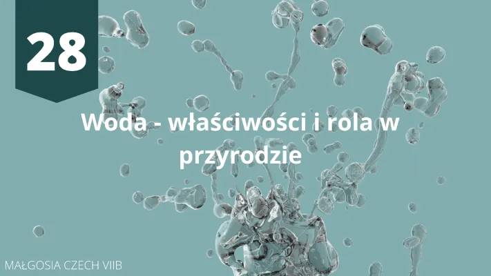 Woda - Rola i Właściwości w Przyrodzie: Prezentacja dla Uczniów