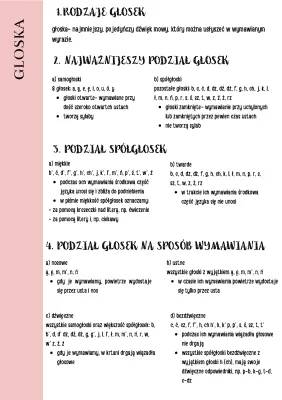 Podział Głosek: Fonetyka, Głoski Nosowe i Twarde, Spółgłoski i Samogłoski