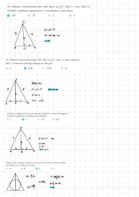 Jak obliczyć podstawy i boki w trójkątach równoramiennych i równobocznych