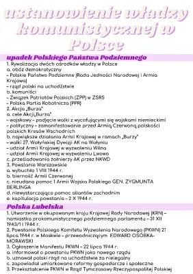 Przejęcie władzy przez komunistów w Polsce: Notatka, Akcja Burza i Druga okupacja sowiecka