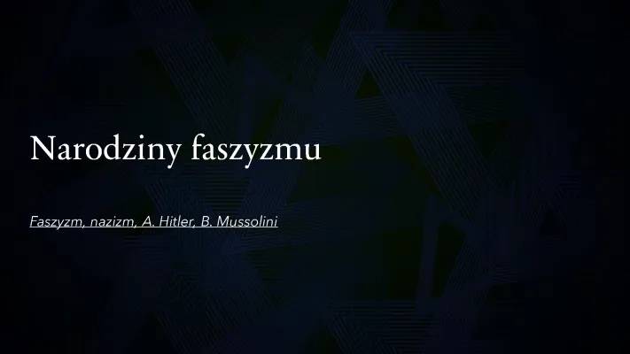 Co to Faszyzm? Narodziny i Skutki Faszyzmu we Włoszech