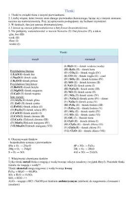 Właściwości i Reakcje Tlenków Metali i Niemetali: Przykłady dla Klasy 7 i Liceum